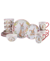 Certified International Easter Garden Dinnerware Set, 16 Pieces In White/pink