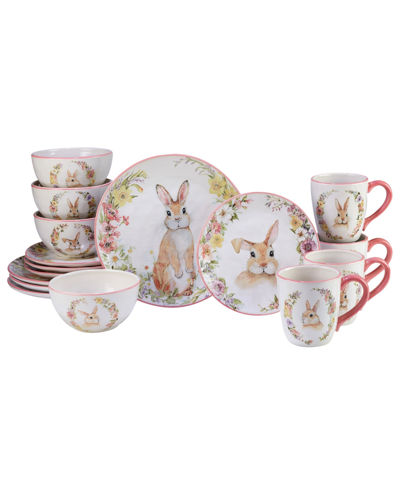 Certified International Easter Garden Dinnerware Set, 16 Pieces In Multicolor