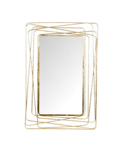 Rosemary Lane Metal Contemporary Wall Mirror, 47" X 31" In Gold-tone