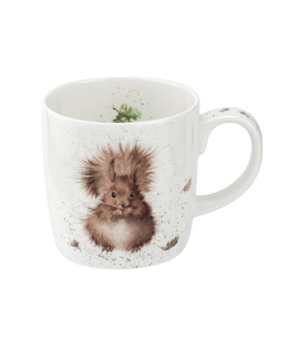 Wrendale Designs Treetops Redhead Mug - Set Of 4 In White