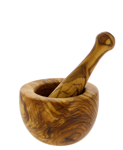 French Home Pestle And Mortar In Open Orange