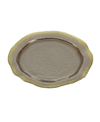 Classic Touch 8" Plates With Slightly Scalloped Border, Set Of 4 In Bronze