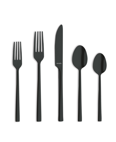 Amefa Dallas Flatware Set, 20 Piece In Black Colored Stainless Steel