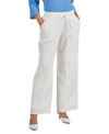 Jm Collection Women's Wide Leg Cotton Gauze Pants, Created For Macy's In Bight White