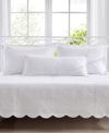 Laura Ashley Solid Trellis Cotton 4 Piece Daybed Set Bedding In White