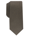 Alfani Men's Metallic Texture Slim Tie, Created For Macy's In Metallia Gold