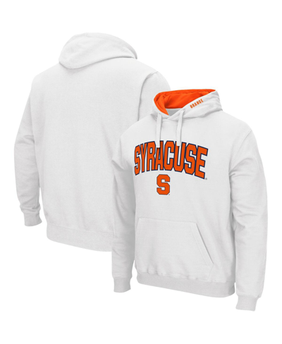Colosseum Men's  White Syracuse Orange Arch And Logo 3.0 Pullover Hoodie