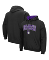 COLOSSEUM MEN'S COLOSSEUM BLACK NORTHWESTERN WILDCATS ARCH AND LOGO 3.0 PULLOVER HOODIE