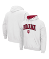 Colosseum Men's Indiana Hoosiers Arch Logo 3.0 Pullover Hoodie In White