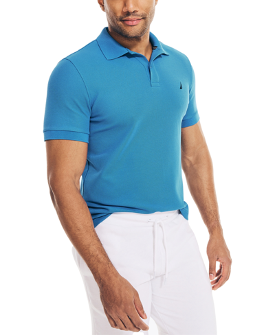 Nautica Men's Sustainably Crafted Classic-fit Deck Polo Shirt In Spinner Blue