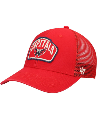 47 Brand Men's '47 Red Washington Capitals Cledus Mvp Trucker Snapback Hat