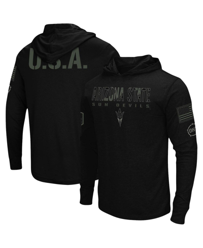 Colosseum Men's Black Arizona State Sun Devils Oht Military-inspired Appreciation Hoodie Long Sleeve T-shirt