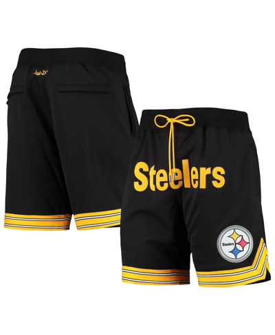 Mitchell & Ness Men's  Black Pittsburgh Steelers Just Don Gold Rush Shorts