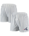 Concepts Sport Men's White, Navy Chicago White Sox Vigor Pinstripe Boxer Shorts In White/navy