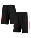 MITCHELL & NESS MEN'S MITCHELL & NESS BLACK PORTLAND TRAIL BLAZERS HARDWOOD CLASSICS 75TH ANNIVERSARY SWINGMAN SHORT