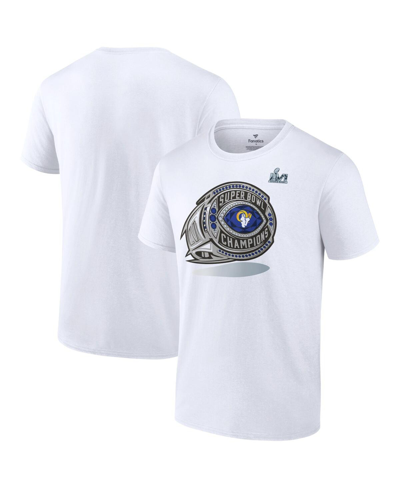 FANATICS MEN'S FANATICS WHITE LOS ANGELES RAMS SUPER BOWL LVI CHAMPIONS BIG TALL RING T-SHIRT