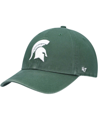 47 Brand Men's Green Michigan State Spartans Clean Up Logo Adjustable Hat
