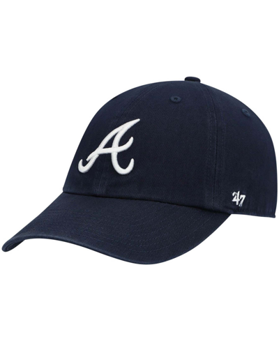 47 Brand Men's Navy Atlanta Braves Heritage Clean Up Adjustable Hat
