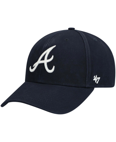 47 Brand Men's Navy Atlanta Braves Road Clean Up Adjustable Hat