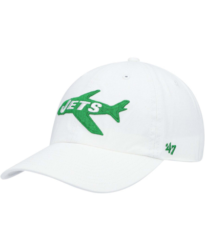 47 Brand Men's White New York Jets Clean Up Legacy Adjustable Hat