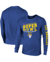 MAJESTIC MEN'S MAJESTIC THREADS ROYAL LOS ANGELES RAMS 2-TIME SUPER BOWL CHAMPIONS LOUDMOUTH LONG SLEEVE T-SH