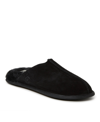 Dearfoams Men's Bradford Genuine Suede Closed Toe Scuff Slippers In Black