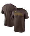 Nike Brown San Diego Padres Team Wordmark T-shirt In Brown