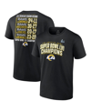 Fanatics Branded Black Los Angeles Rams Super Bowl Lvi Champions Big & Tall Schedule T-shirt In Black