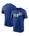 Nike Royal Kansas City Royals Fuse Wordmark T-shirt In Royal