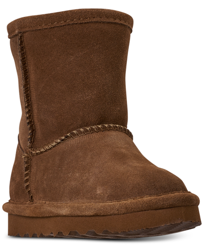 Bearpaw Toddler Girls Elle Zipper Casual Boots From Finish Line In Brown