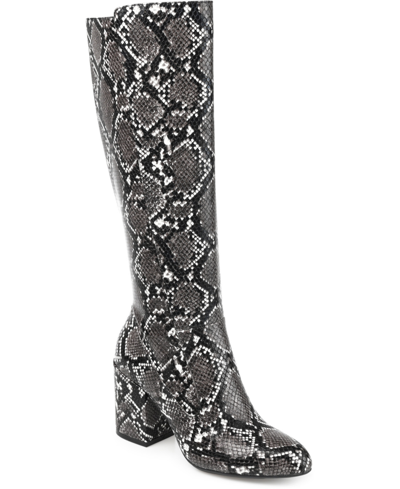 Journee Collection Extra Wide Calf Tavia Boots In Grey