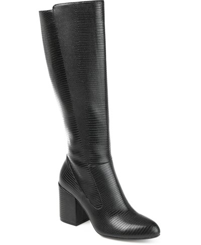 Journee Collection Women's Tavia Wide Calf Knee High Boots In Black