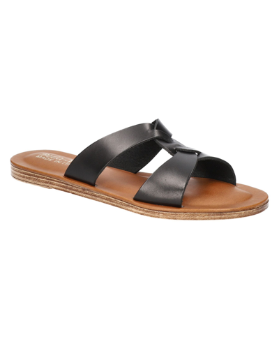 Bella Vita Dov-italy Womens Leather Comfort Insole Slide Sandals In Multi