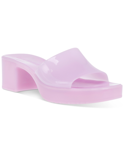 STEVE MADDEN WOMEN'S HARLIN JELLY BLOCK-HEEL SANDALS 