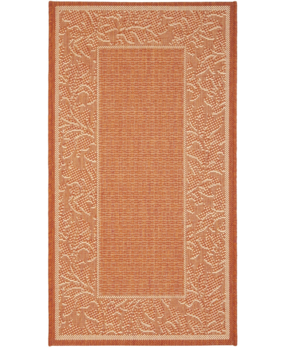 Safavieh Courtyard Cy2666 Terracotta And Natural 8' X 11' Sisal Weave Outdoor Area Rug In Red