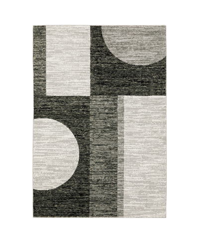 Jhb Design Strada Str06 6'7" X 9'6" Area Rug In Charcoal