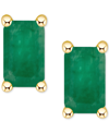 Macy's Tanzanite Stud Earrings (1/2 Ct. T.w.) In 14k Gold (also In Emerald, Ruby & Sapphire) In Emerald