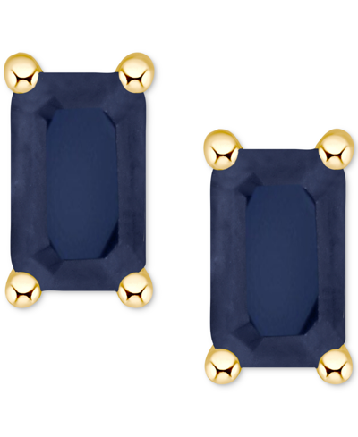 MACY'S TANZANITE STUD EARRINGS (1/2 CT. T.W.) IN 14K GOLD (ALSO IN EMERALD, RUBY & SAPPHIRE)