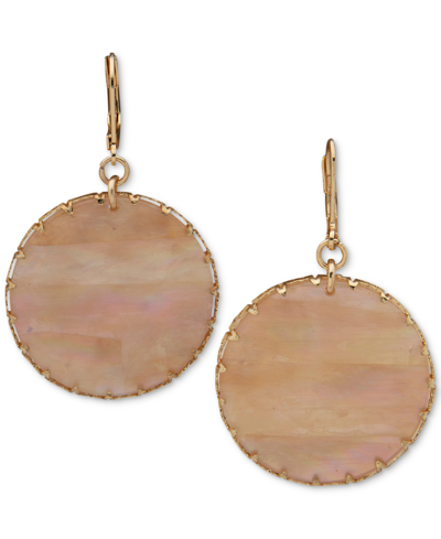 Lonna & Lilly Gold-tone Disc Drop Earrings In Natural