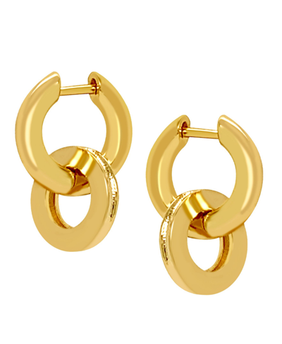 And Now This 18k Gold Plated Linked Hoop Earrings