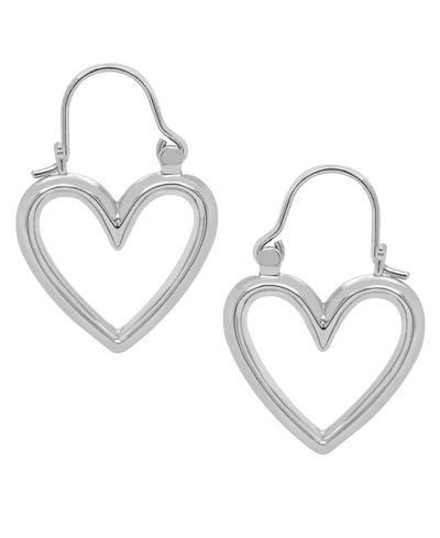 And Now This 18k Gold Plated Or Silver Plated Or Rose Gold Heart Hoop Earrings