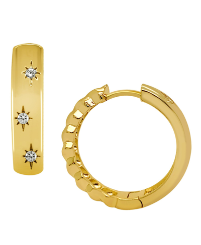 And Now This 18k Gold Plated Reversible Hoop Earrings