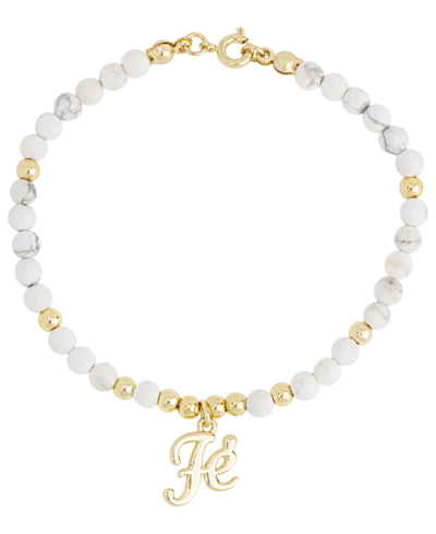 Macy's 14k Gold Plated Fe Faith Bead Bracelet