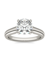 CHARLES & COLVARD MOISSANITE CATHEDRAL SOLITAIRE RING (1-9/10 CARAT TOTAL WEIGHT CERTIFIED DIAMOND EQUIVALENT) IN 14K 