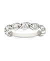 CHARLES & COLVARD MOISSANITE SWIRLED ANNIVERSARY BAND RING (9/10 CARAT TOTAL WEIGHT CERTIFIED DIAMOND EQUIVALENT) IN 1