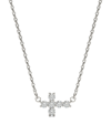 CHARLES & COLVARD MOISSANITE FIXED CROSS NECKLACE (1/5 CARAT TOTAL WEIGHT CERTIFIED DIAMOND EQUIVALENT) IN 14K WHITE G