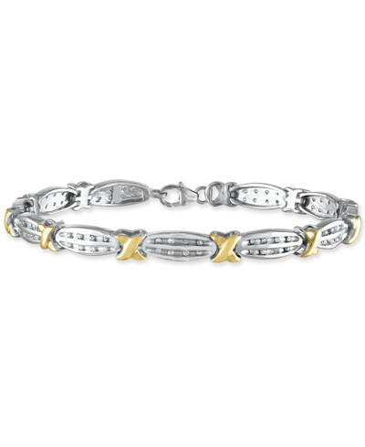 Macy's Diamond 1/2 Ct. T.w. Bracelet In Sterling Silver In White