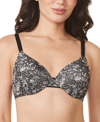 Warner's This Is Not A Bra Underwire Bra 1593 In Black Endless Summer Print