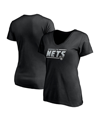 Fanatics Branded Black Brooklyn Nets Mascot In Bounds V-neck T-shirt In Black