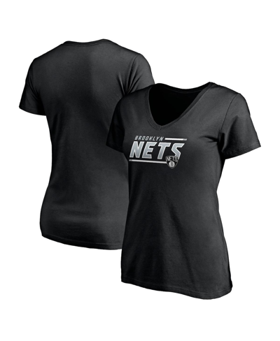 Fanatics Branded Black Brooklyn Nets Mascot In Bounds V-neck T-shirt